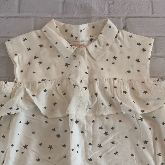 Cat & Jack Cold Shoulder Top Size 10/12 - Picture 8 of 8